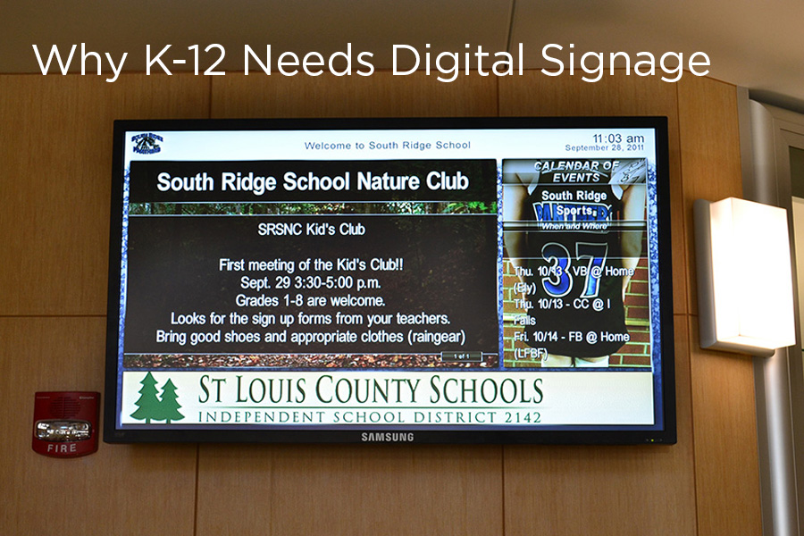 Digital Signage in K12 Schools Alpha Video & Audio